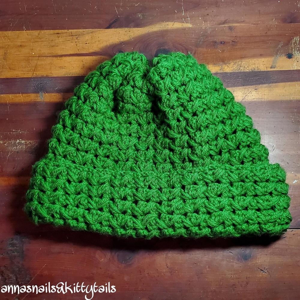 Handmade crocheted beanie knit winter hat